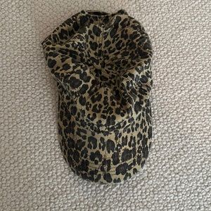 Anthropologie animal print ball cap